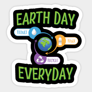 Earth Day Everyday' Earth Day Gift Sticker